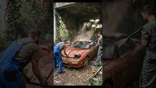Abandoned Sports Car Restoration – Full Satisfying Timelapse #shorts