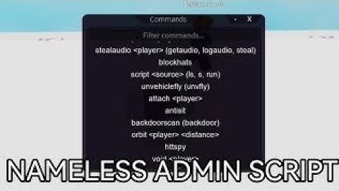 Roblox Best Admin Script (Nameless Admin) FE Script