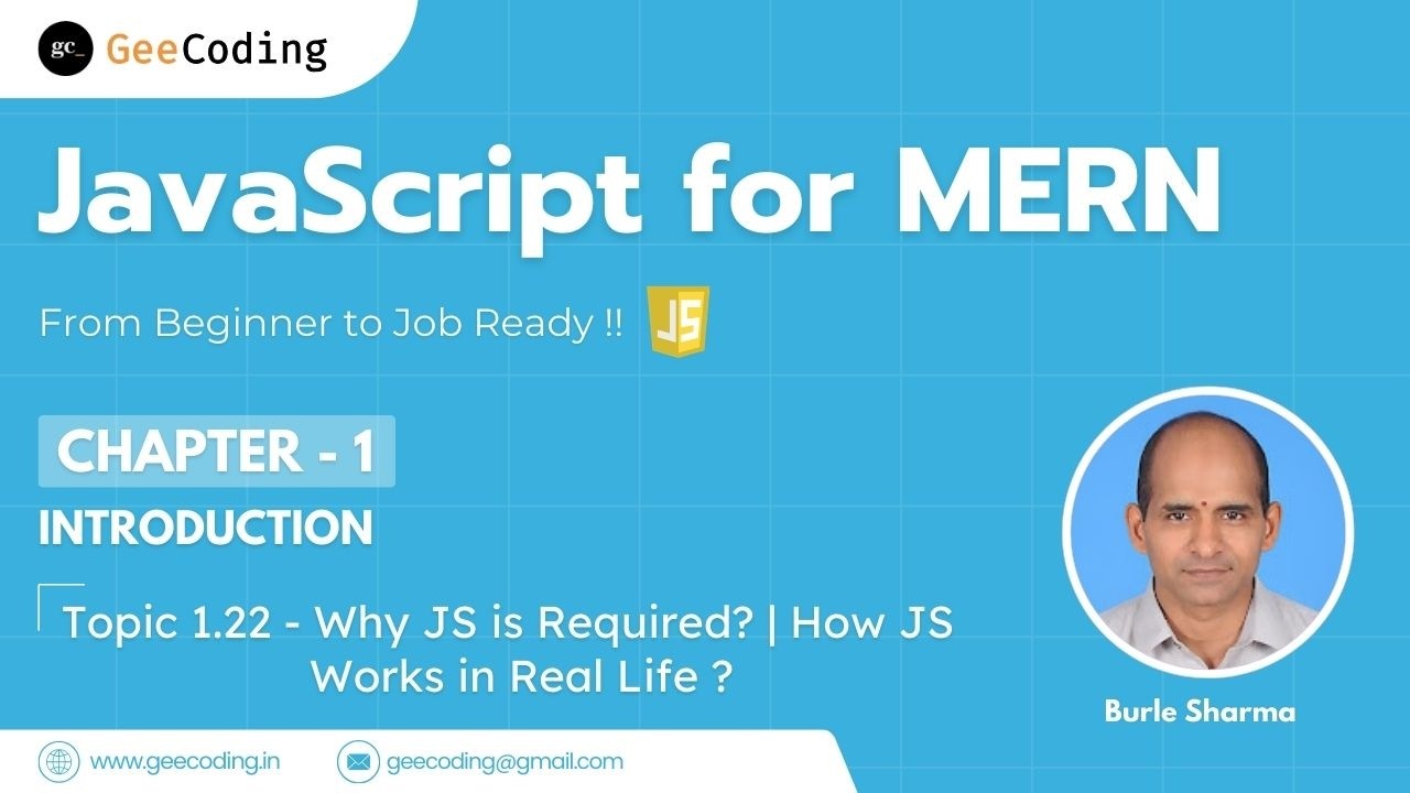 1.22 – Why JavaScript is Required? | Real World Explanation | New ...