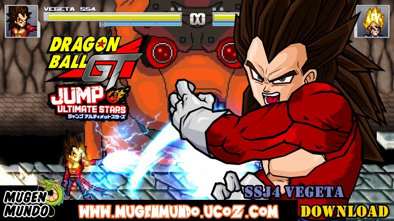 Vegeta Super Saiyan 4 V3(Dragon Ball Gt Mugne Jus) By Mythos Mugen  (Download) #Mugenmundo - Youtube