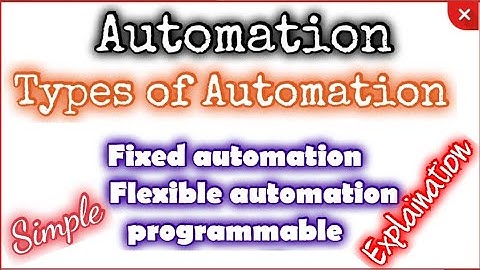 Automation and Types of Automation [Hindi] simple explanation by sohail