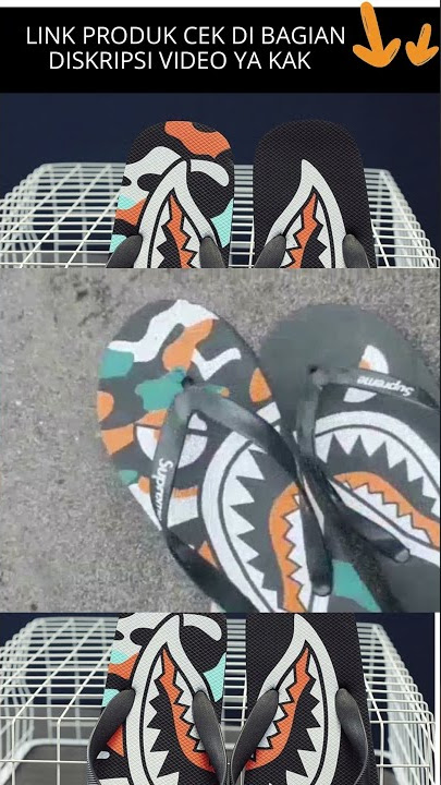 MURAH ! Sandal Jepit Pria Supreme Motif Shark | #SHORTS #SANDAL