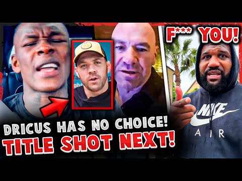 Israel Adesanya ADAMANT he fights for TITLE + Dricus has NO CHOICE! Rampage Jackson PISSED OFF!