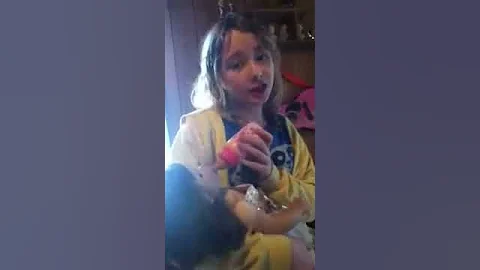 Allyson doing Reagan's feeding time