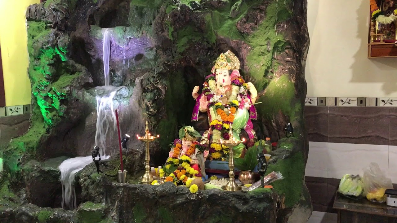  Ganpati  decoration  2019 at my friend home  adai YouTube 