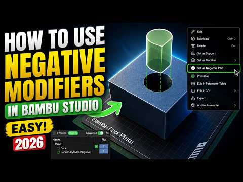 How To Use Negative Modifiers In Bambu Studio (EASY) 2026