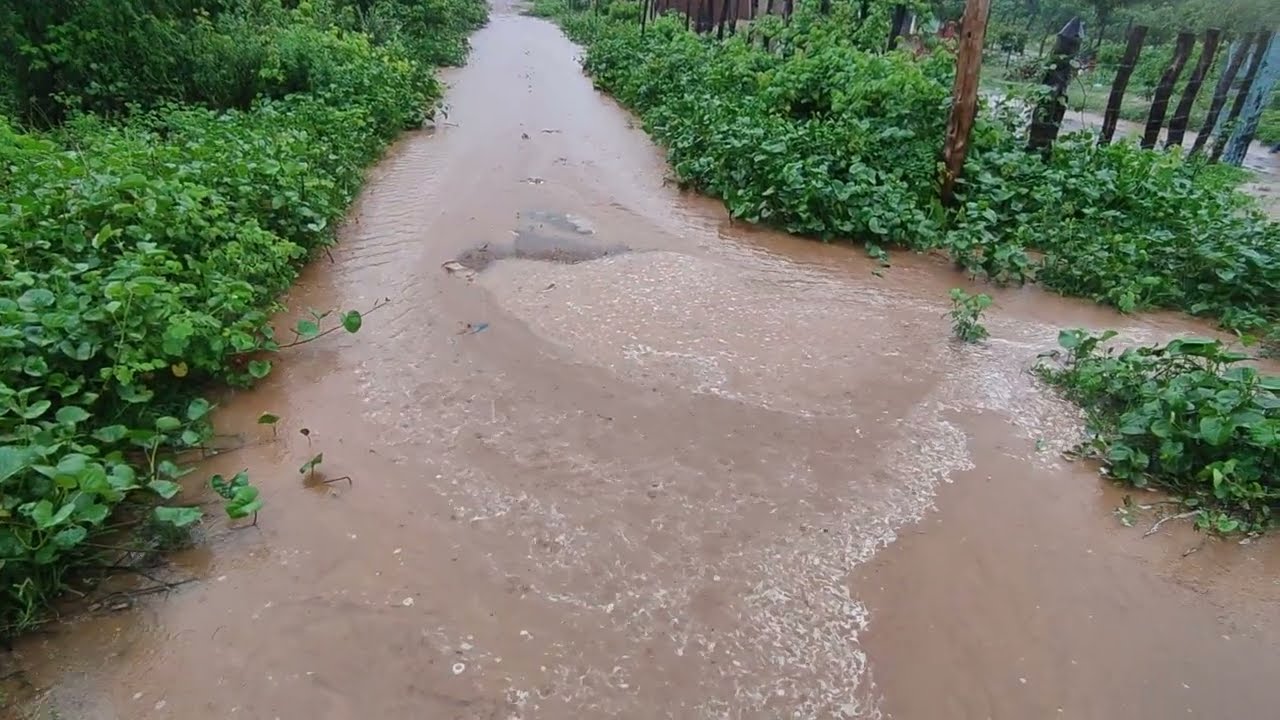 ENCHENTE DEPOIS DA CHUVA NAS ESTRADAS DO SERTÃO