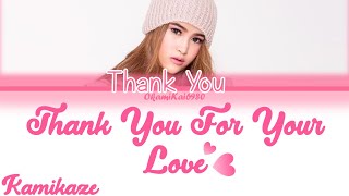 THANK YOU KAMIKAZE - Thank You For Your Love (Color Coded Lyrics Thai/Rom/Eng)