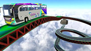 Mega Ramp SUPER HERO Bus Stunts Gameplay Android! screenshot 5