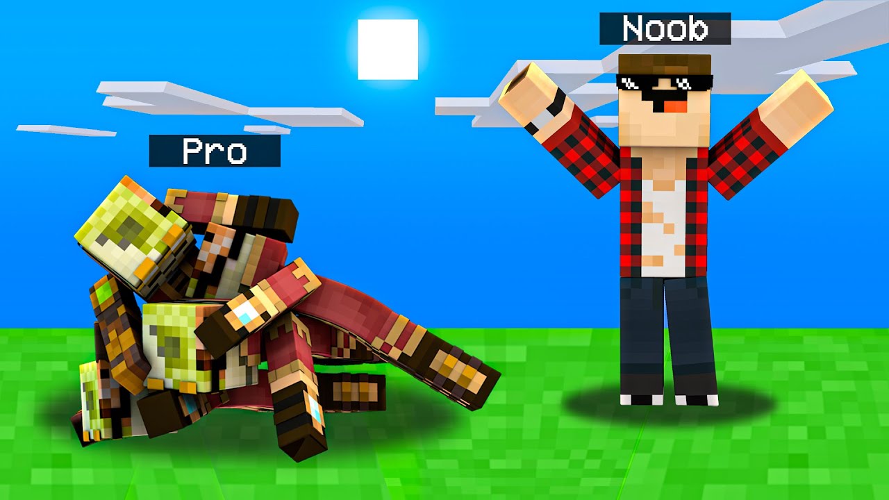 Noob rozwala profesjonalnego gracza w Minecraft...