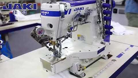 JAKI V6-01CB/EUT High speed computer Clyinder bed interlock machine 佳岛高速小方头电脑绷缝机