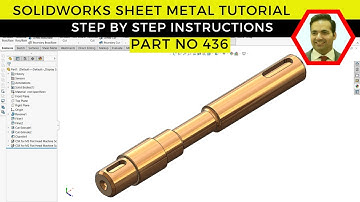 SOLIDWORKS 3D CAD Tutorial | Create a Machined Shaft | Easy Step-by-Step Guide | Part No 436