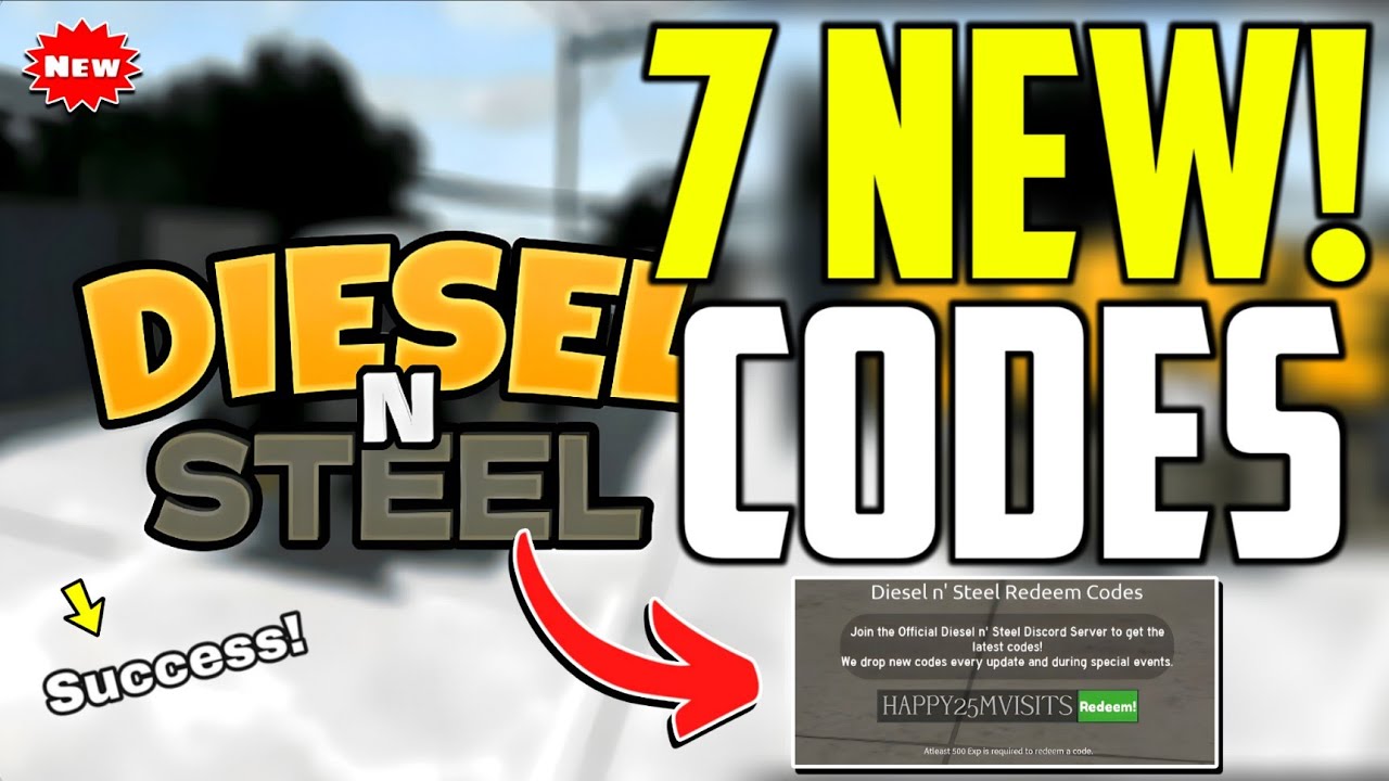 ⚠️NEW!💥[CODE!]⚠️DIESEL N STEEL ROBLOX CODES IN 2025 - DIESEL N STEEL ...