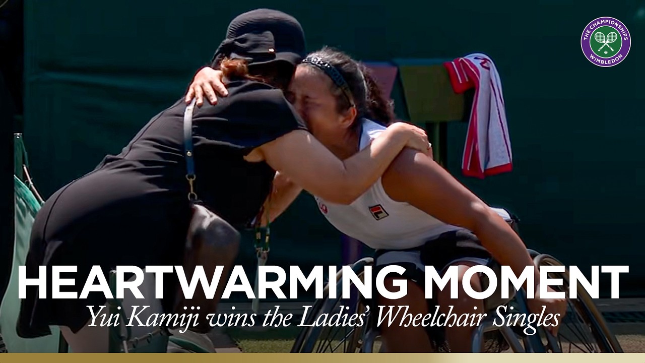 Beautiful scenes as Yui Kamiji becomes Ladies' Wheelchair Singles Champion 🇯🇵 | Wimbledon 2026