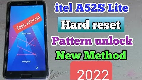 itel A52s Lite Hard Reset without PC Different Method from other phones 2022