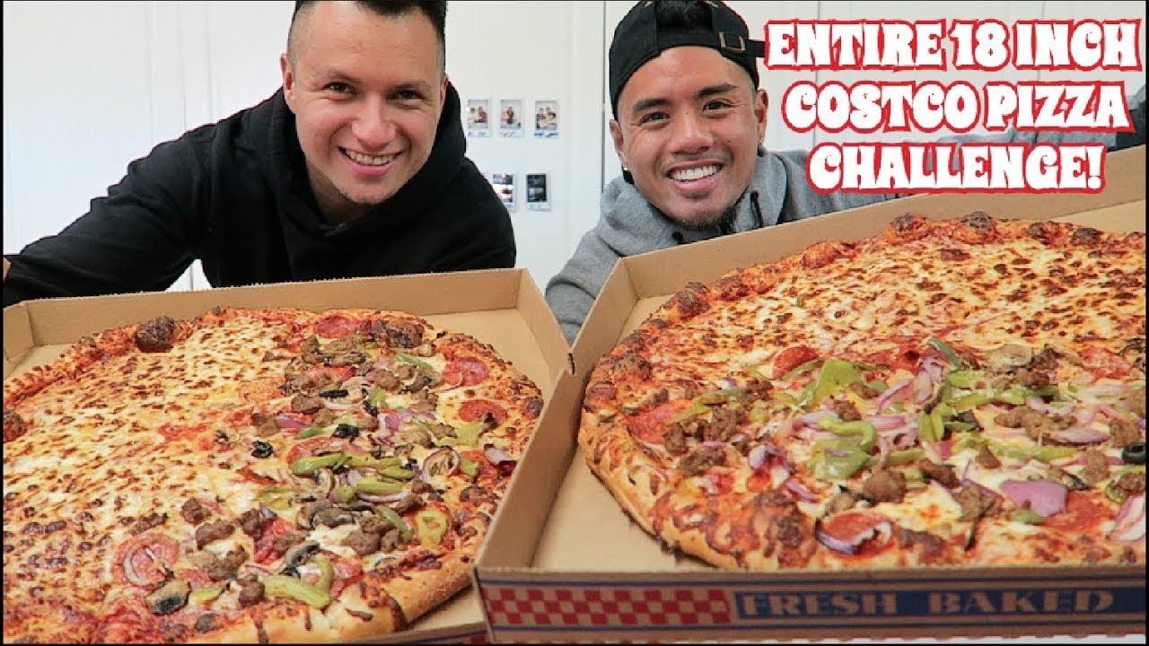 Entire 18 Inch Costco Pizza Challenge Eat Off Mukbang Youtube