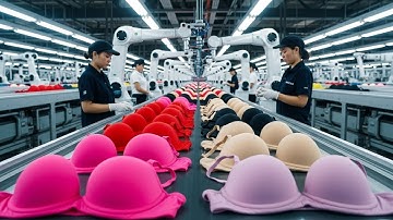 Inside a Modern Bra Factory: From Soft Fabric Materials to Perfectly Shaped Bras (Full Process)