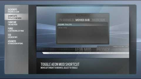 XBMC AEON - Adding a item to the home menu Demo