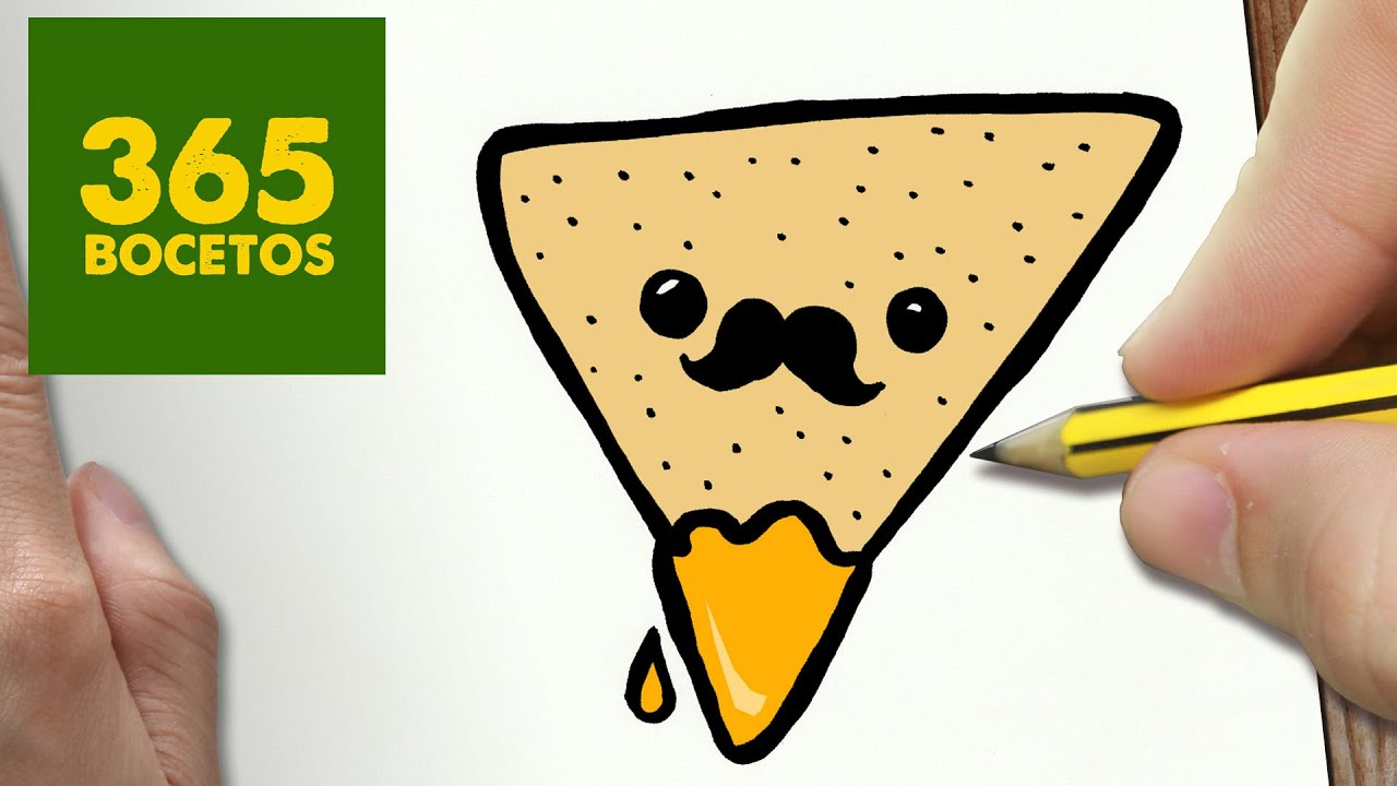 COMO DIBUJAR NACHOS KAWAII PASO A PASO - Dibujos kawaii faciles - How to  draw a NACHOS - thptnganamst.edu.vn