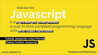 Tutorial Javascript untuk Pemula - #9 Dialog Box Confirm