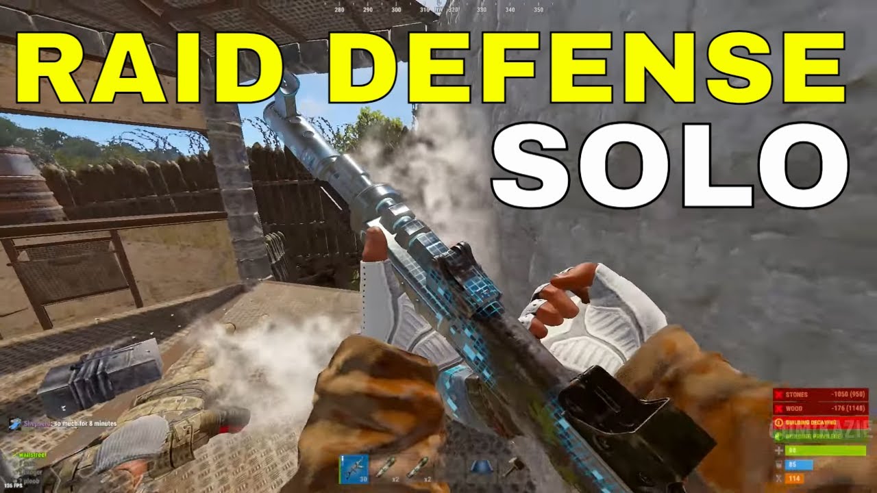 they thought I was CHEATING after defending the raid (SOLO RUST) - YouTube