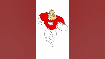Incredibles| Mr.Incredibles| Animation| Digital| Ibis paint x| #shorts #shortvideo #animation