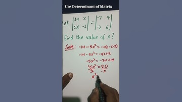 Use determinant of matrix#shorts
