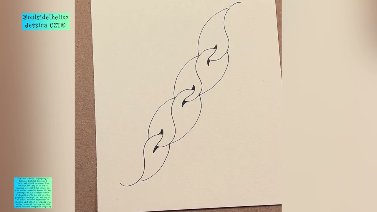 Zentangle how to tangle-draw  noom repus with Jessica Outside the LinZ