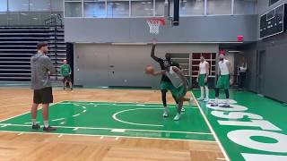 Enes Kanter Gets Buckets And Then Tacko Fall With The Flat-Footed Volleyball Swat