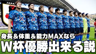 日本代表全員身長＆体重＆能力MAXならW杯優勝出来る説【ウイイレ2021】