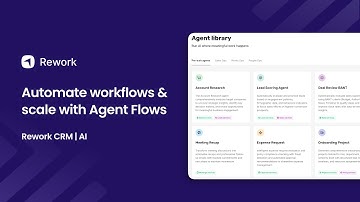 Rework AI | Automate workflows & scale with Agent Flows