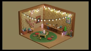 Creating a Light Home: Blender 3D Model Time-lapse Tutorial
