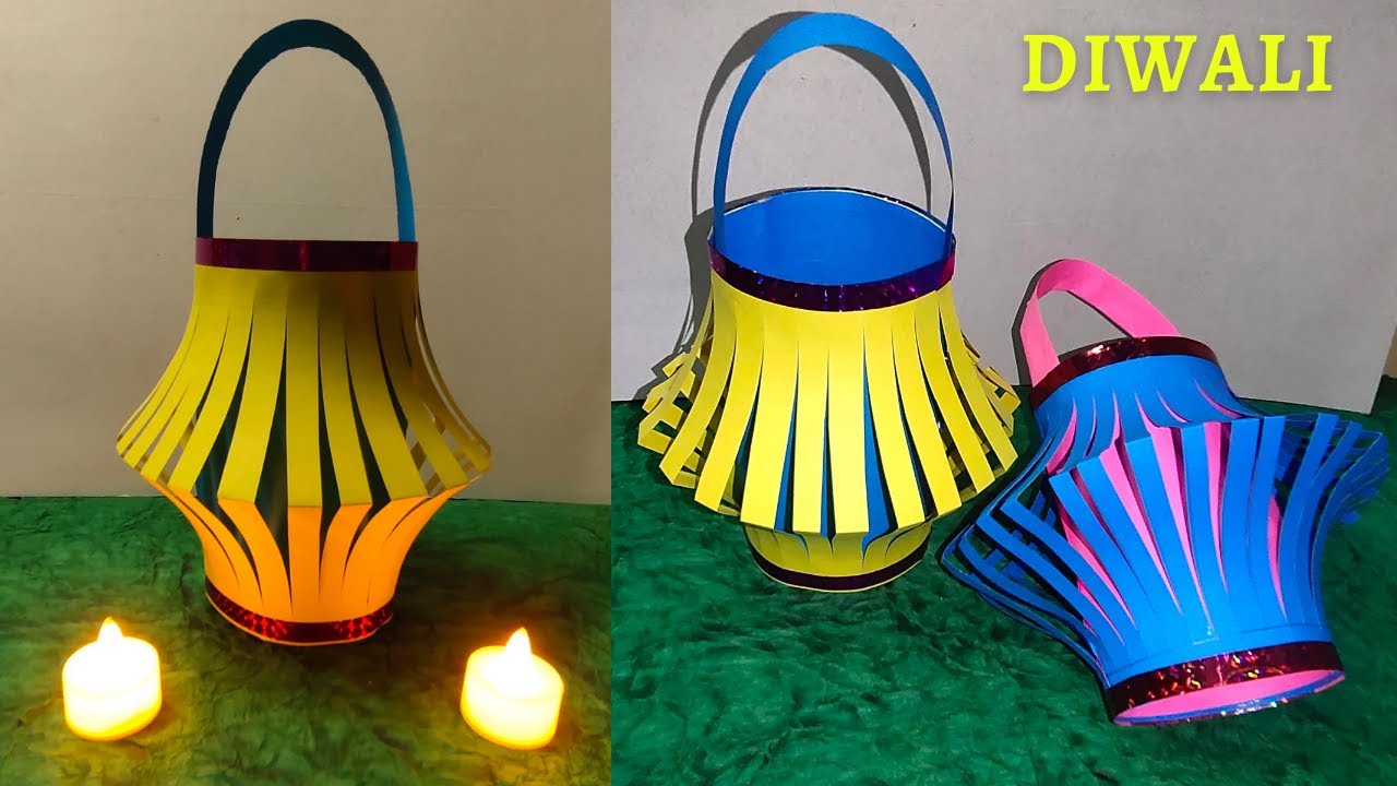 DIY Making Paper Kandil At Home Making Diwali Lantern Diwali