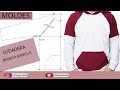 SUDADERA CON MANGA RANGLA - MOLDE DE POLERON CON CAPOTA + MOLDES GRATIS