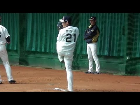 西勇輝 ブルペン 投球練習 2016 オリックス・バファローズ 宮崎キャンプ