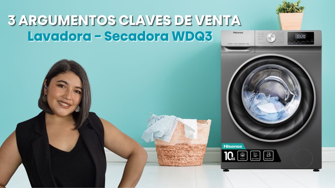 3 PUNTOS CLAVES DE VENTA DE NUESTRA LAVADORA SECADORA WD3Q (Carga frontal)  