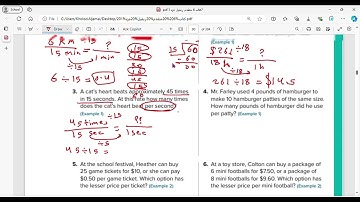 reveal math grade 6  lesson 1 - 7  understand rates and unit rates