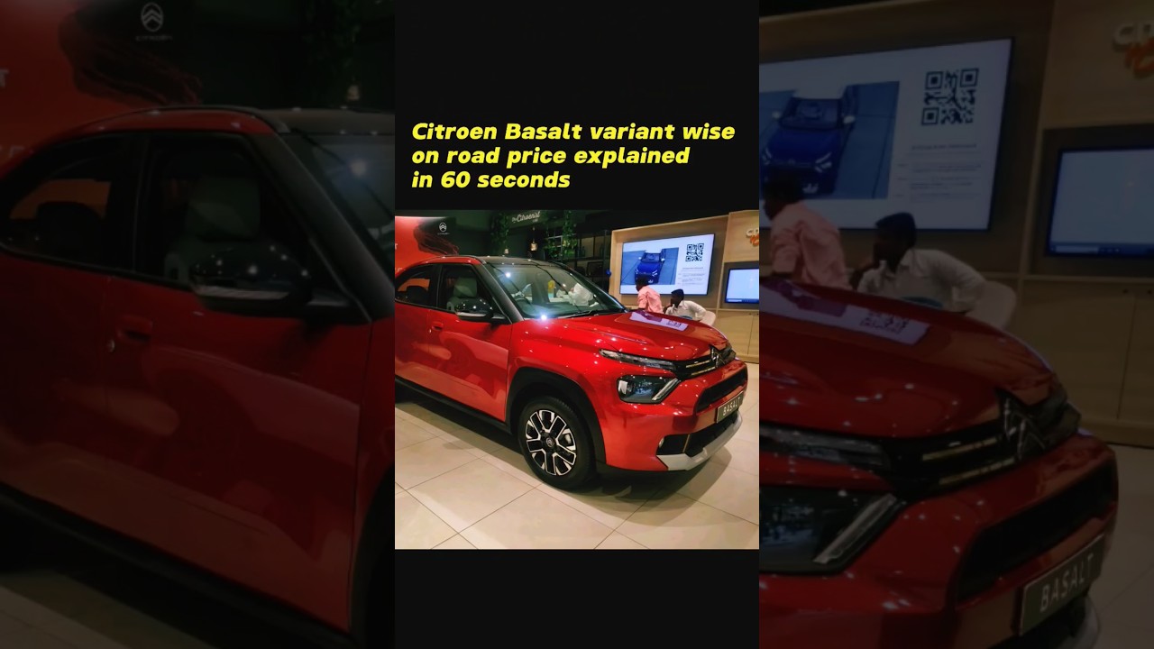 Citroen Basalt variant wise on road price explained in 60 seconds 