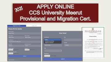 Provisional and Migration Certificate from CCS University Meerut Uttar Pradesh