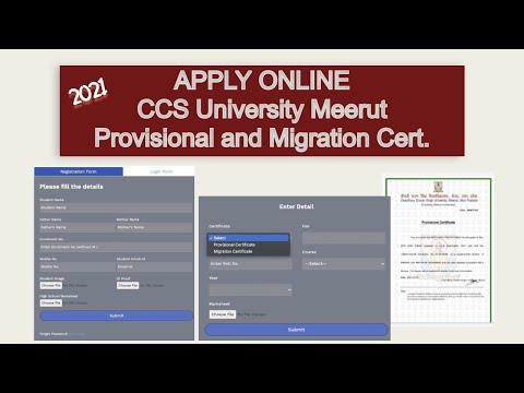 Provisional and Migration Certificate from CCS University Meerut Uttar Pradesh