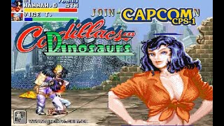 [CPS1]Cadillacs & Dinosaurs Arcade - Hannah Dundee Hardest No Death Playthrough screenshot 3