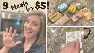 SUPER CHEAP, EMERGENCY BUDGET MEALS // BREAKFAST, LUNCH, DINNER FOR 3 DAYS FOR $5!