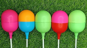 Satisfying Video I How to make Rainbow Lollipop Candy and Glossy Balls into Playdoh Cutting ASMR #57