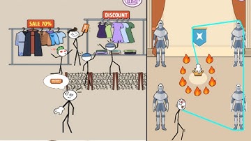 Thief Puzzle Game (Leveles  314-330) Funny Stickman