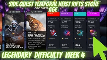 MCOC Side Quest Temporal Heist Rifts Stone Age | Legendary Difficulty Week 4 | Contest of Champions
