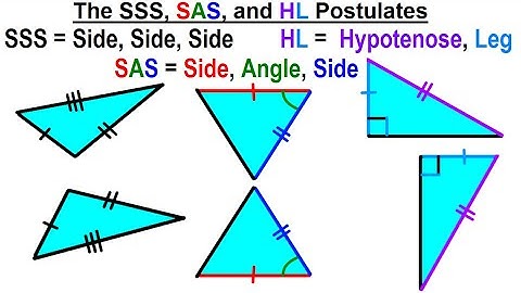 Geometry - Ch. 5: Triangle (18 of TBD) The SSS, SAS, and HL Postulates