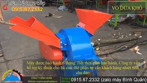 Máy băm bã mía, xơ dừa, rơm rạ, cỏ voi, thân gỗ, cành lá, thân dây leo, bắp ngô,...nghiền ngô hạt,..