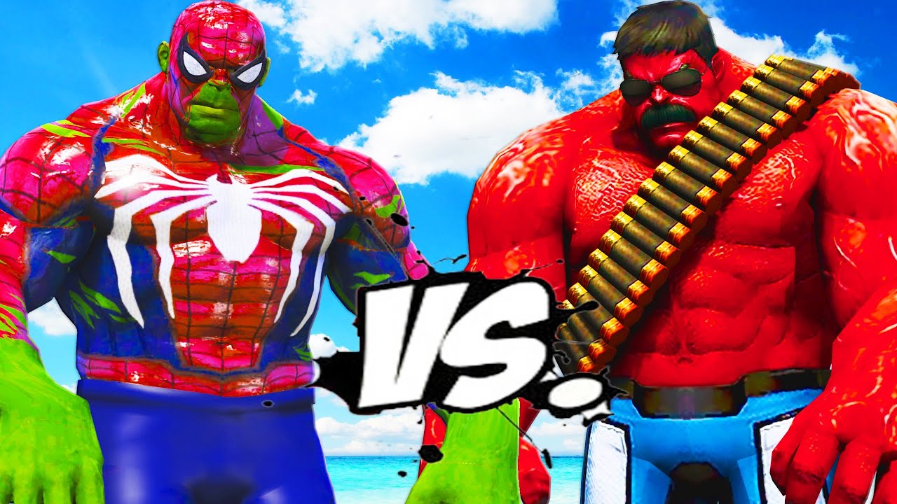 HULK - SPIDERMAN VS RED HULK - YouTube