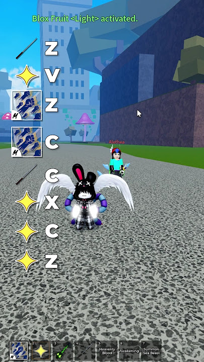 Oneshot Light Combo in Blox Fruits #roblox #bloxfruits