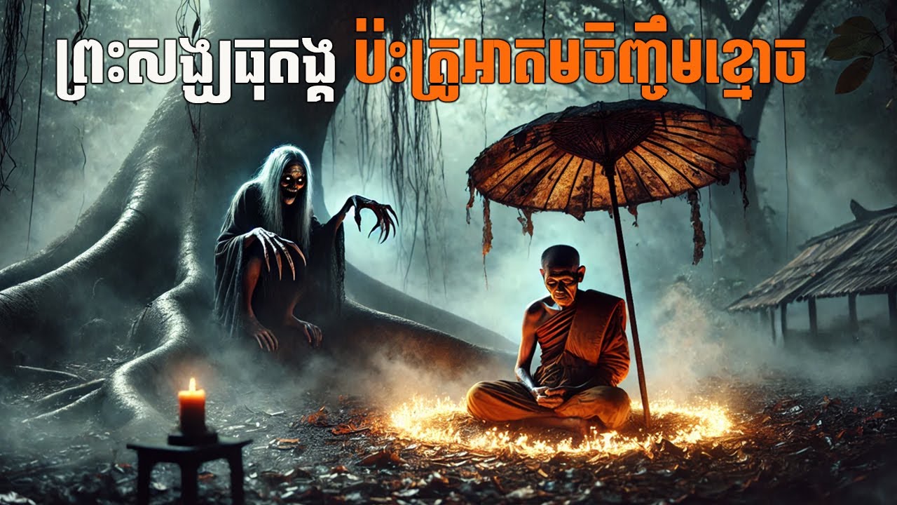 ព្រះសង្ឃធុតង្គ ប៉ះគ្រូអាគមចិញ្ចឹមខ្មោច សៀវភៅនិទានខ្មោច ទំព័រ ៣៨ | the | Ghost story book (EP 38)